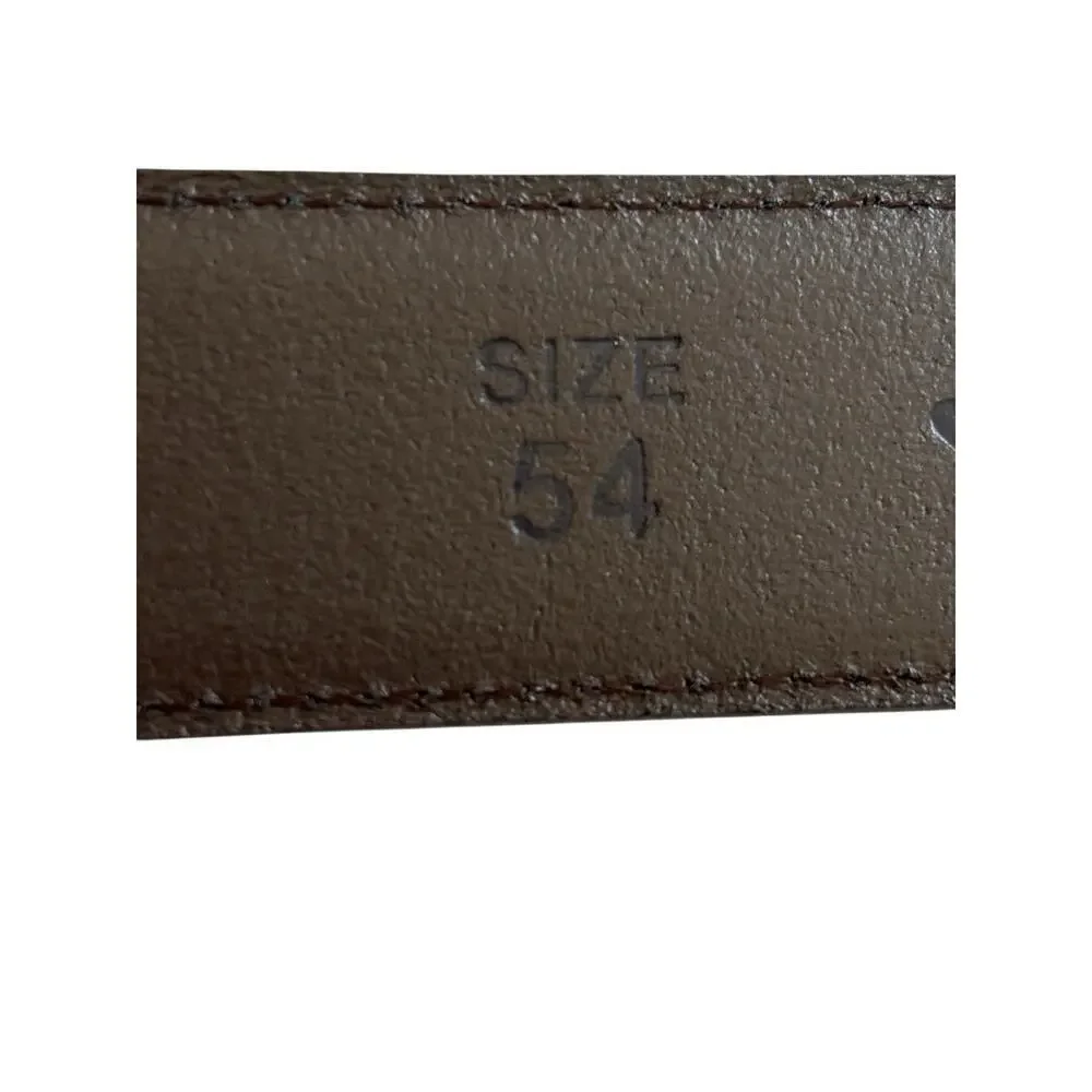 Columbia Synthetic Leather Top Leather Lining Belt 54 Brown NWT 17C002L4